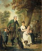 Jonkheer Gijsbert Carel Rutger Reinier van Brienen van Ramerus (1771-1821) with his wife and their four eldest children. Adriaan de Lelie